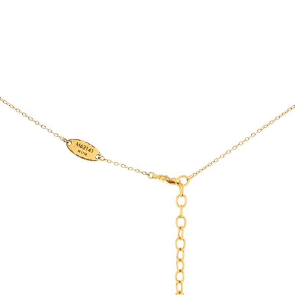 Louis Vuitton Nanogram Name Tag Pendant Necklace Metal Gold - Picture 3 of 3